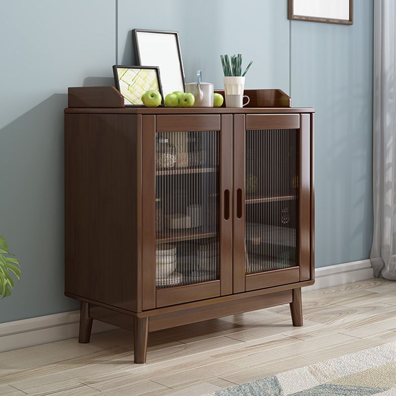 Contemporary Sideboard Solid Wood Dining Buffet with Drawers and Cabinets