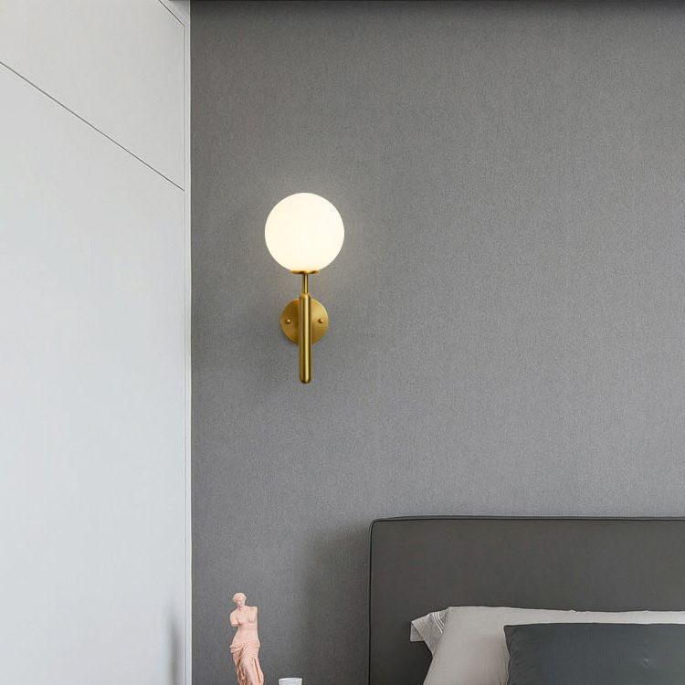 Éclairage d'éclairage mural à balle en or Métal Métal MODERNE 1 LIGNE MUR MUR MURD