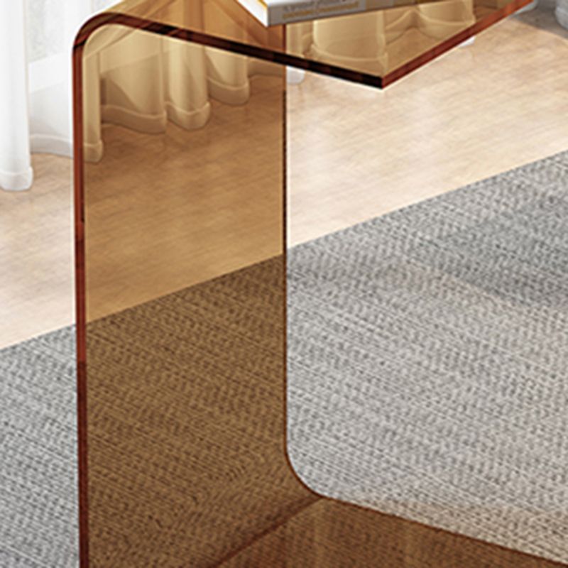 Modernistic C-Shape Sofa Side Accent Table Acrylic Bedroom Corner Table