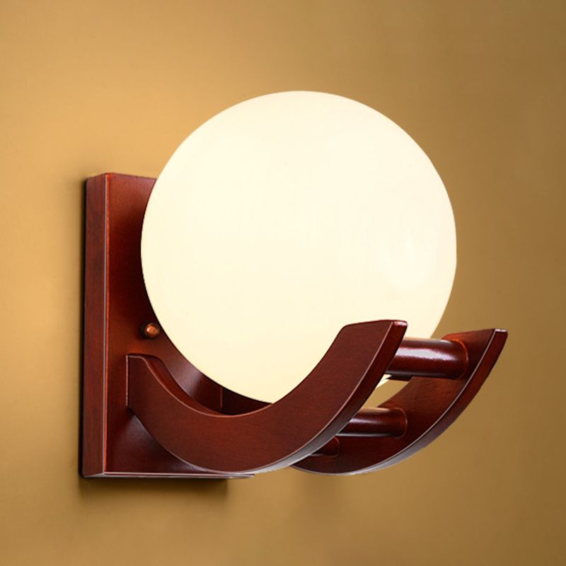 Forma de la pelota Iluminación apliques contemporáneos accesorios de iluminación de pared marrón contemporánea