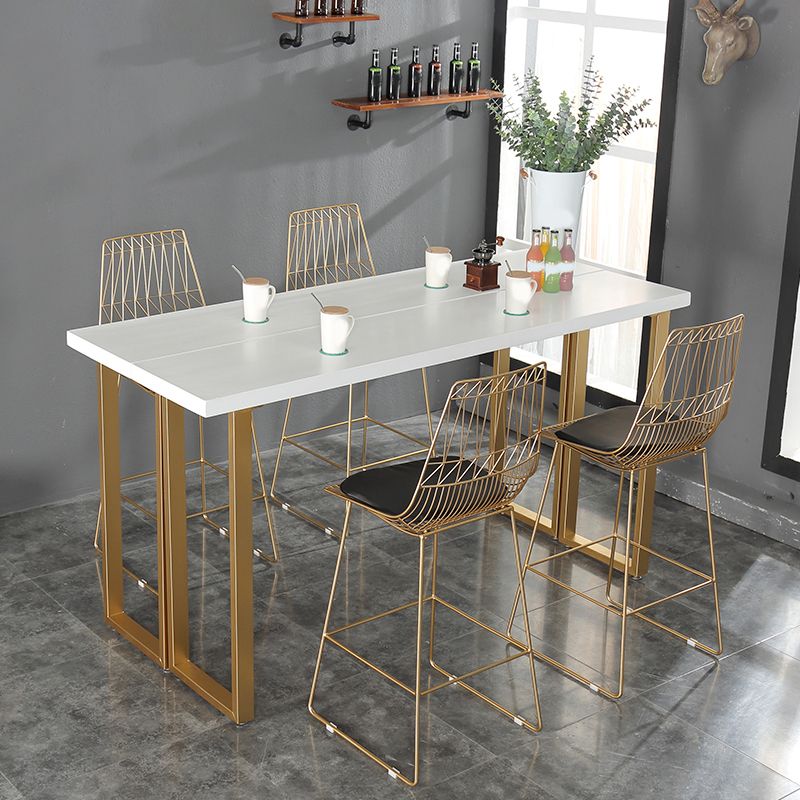 Glam Solid Wood Bar Stool and Table Set 1/4/7 Pieces Pub Table Set