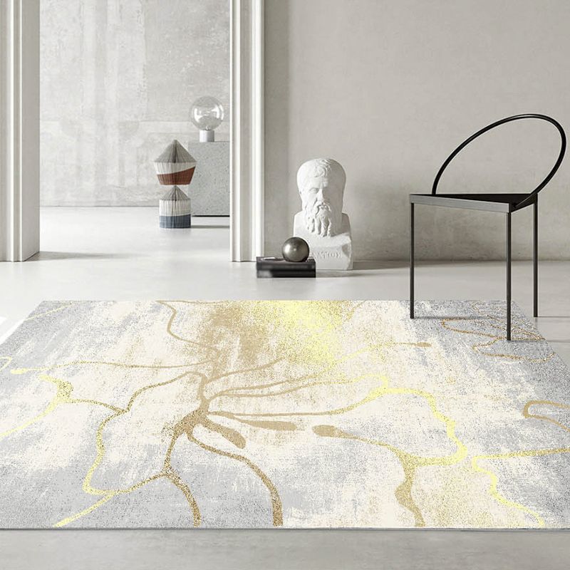 Stylish Smoky Cloud Pattern Rug Modern Polyester Carpet Anti-Slip Area Rug for Home Decor