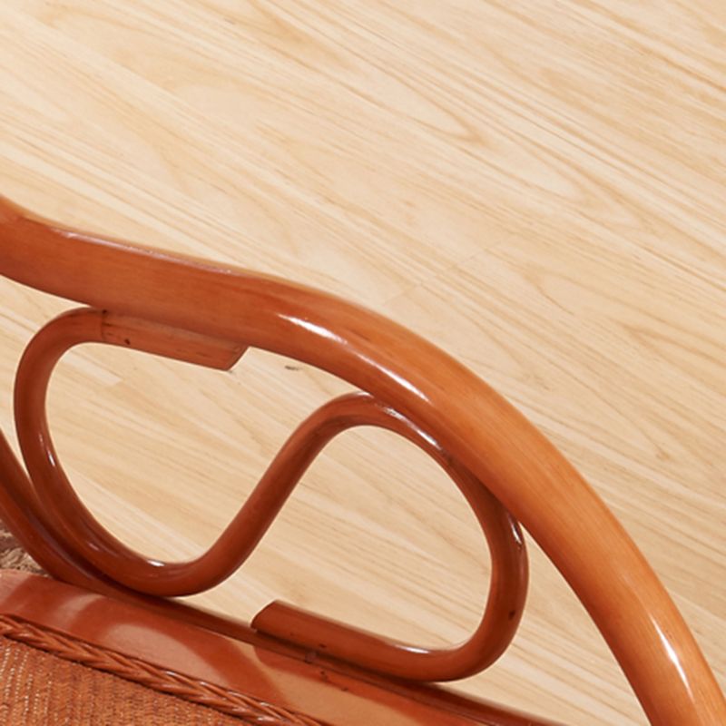 Spindle Antique Rocking Chair Wicker Rocker Chair 24" x 44.5" x  37.8" for Living Room