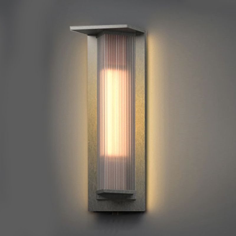 Contemporary Wall Sconce Black Outdoor Wall Light Fixture with Metal