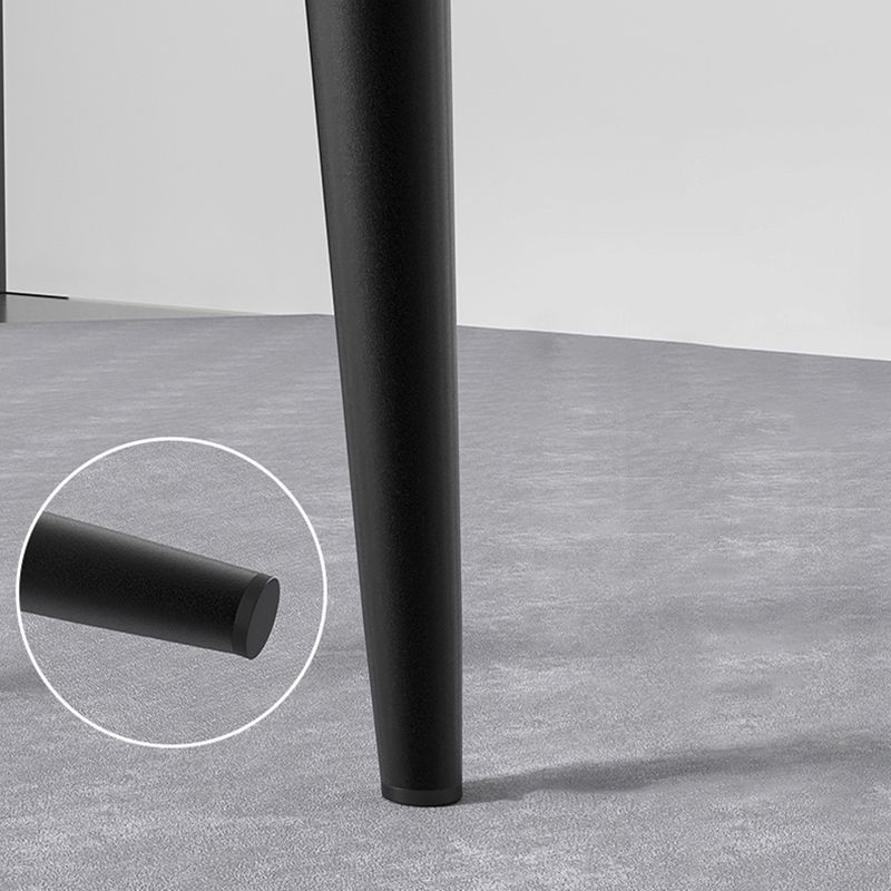 Arm Wingback Parsons Chair Industrial Style Faux Leather Dining Chairs