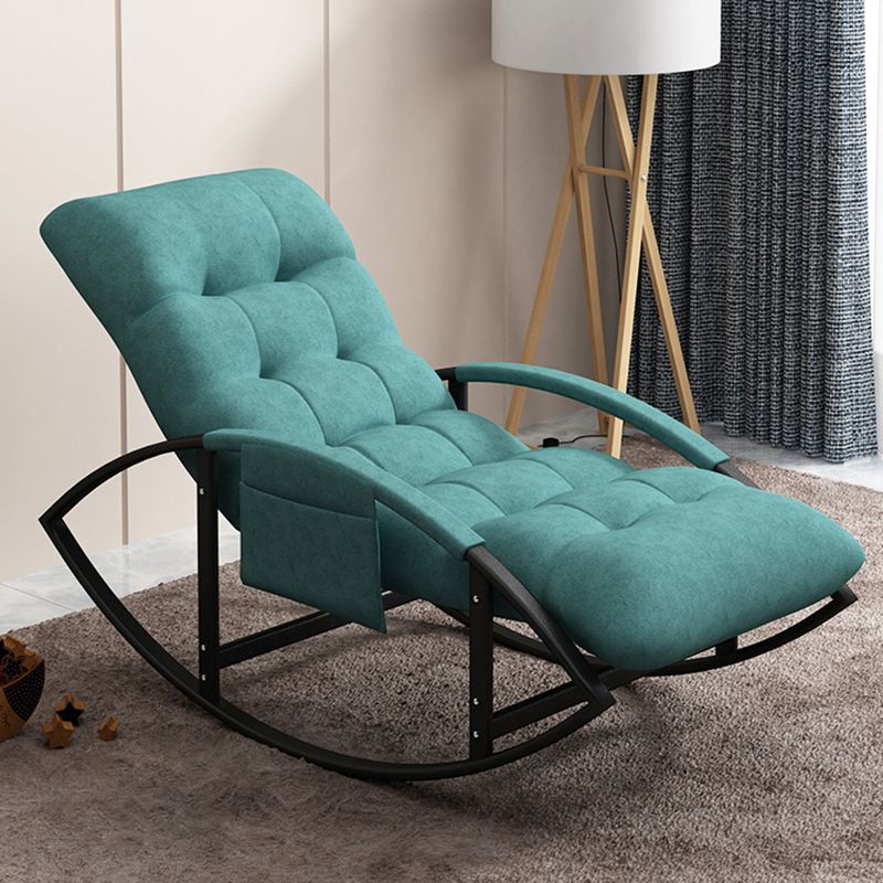 Simple Style Lazy Sofa Chair Balcony Iron Base Rocking Chair