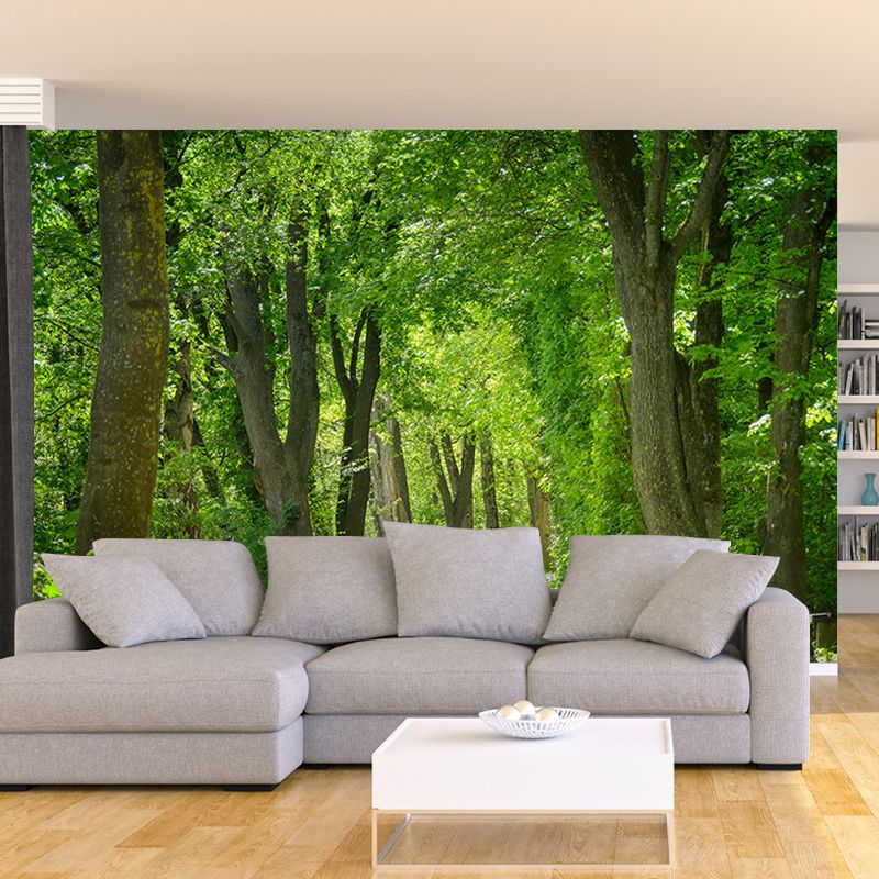 Forest Pattern Wallpaper Murals Moisture Resistant Modern Living Room Wall Covering