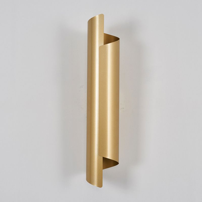 Post Modern 1 - Light Wall Mount Fixture Iron Tube Wall Lighting in Gold Finish