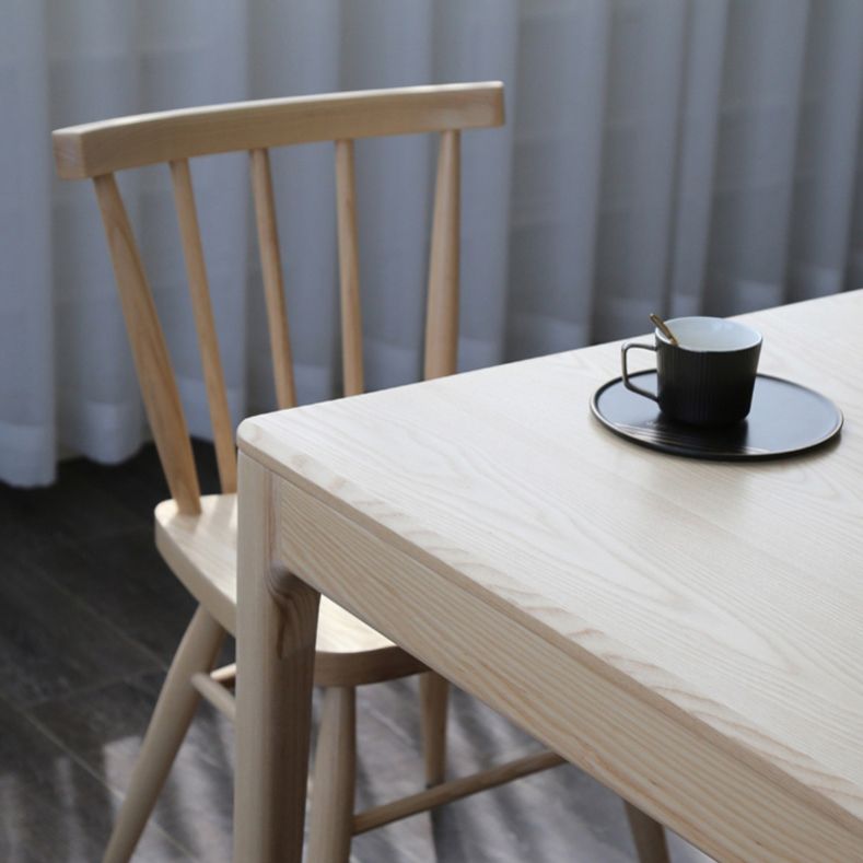 Modern 1/4/5 Pieces Dining Set Ash Wood Dining Table set with Windsor Chairs