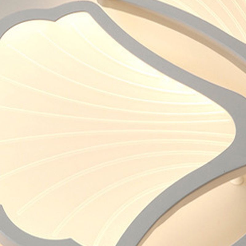 Ceiling Mounted Light Simple Metal Living Room LED Ceiling Lamp in White