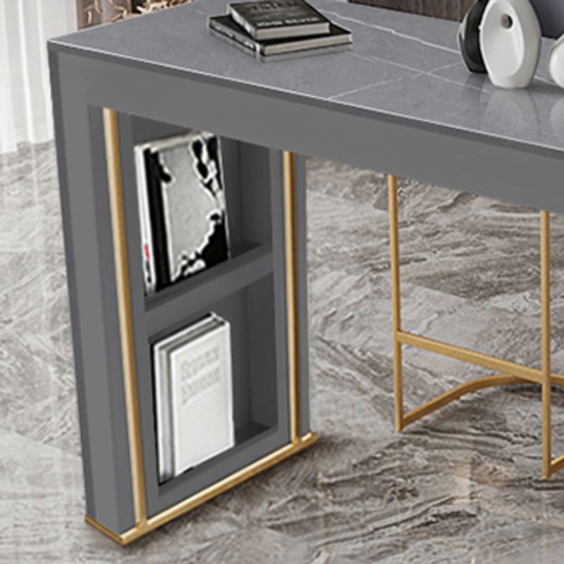 Modern Rectangle Stone Counter Table 1/3 Pieces Bar Table Set for Kitchen