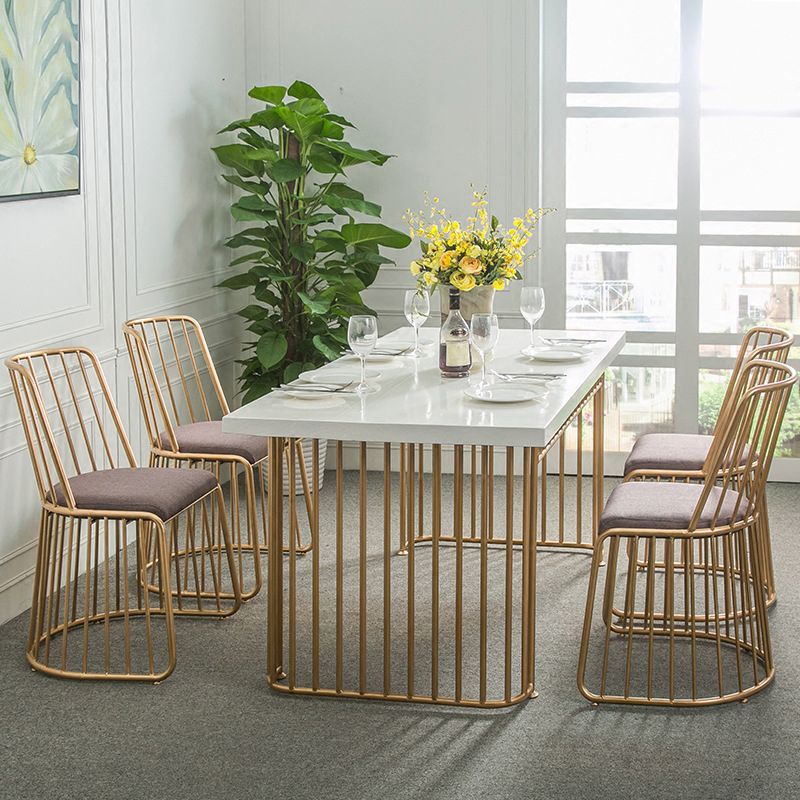 1/2/5 Pieces Modern Dinette Set White Wood Top Dining Table Set for Kitchen