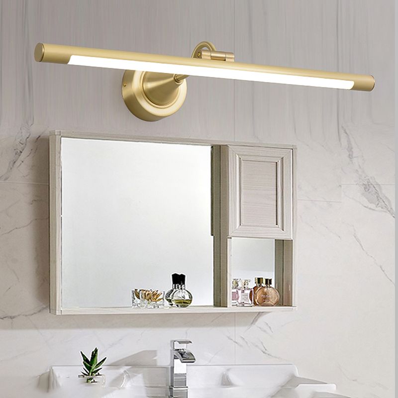 Metal Linear Shade Wall Sconce Modern Style Modern Single Mirror Specchio Apparecchiatura da parete