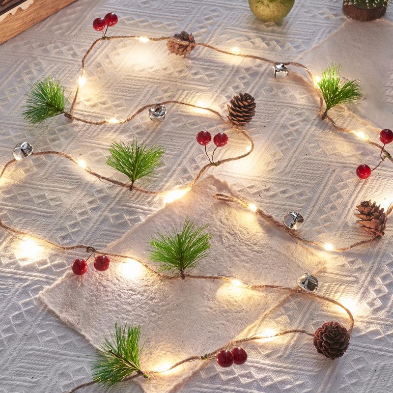Modern Metal Rope Light LED Christmas Decorative Lights with Switch for Bedroom