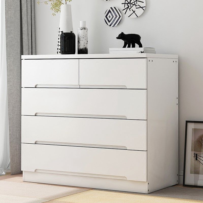 18" D Bedroom Wooden Storage Chest Dresser Modern Storage Chest with Drawers