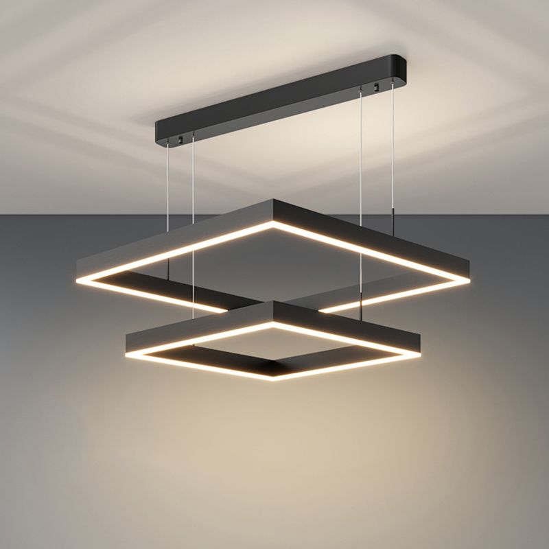 Luz de iluminación colgante cuadrado moderno kit de luz colgante de metal
