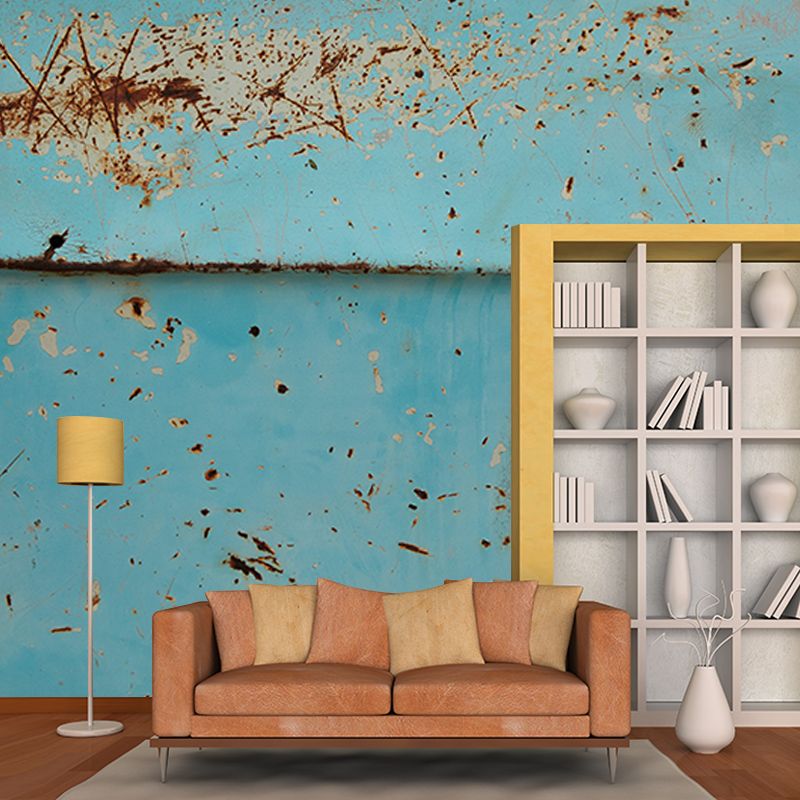 Rusty Metal Mural Wallpaper Stain-Resistant Wall Decor for Living Room