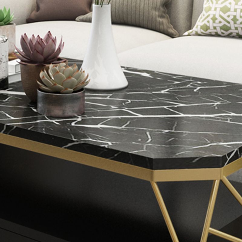 Contemporary Frame with Drawer Rectangular Single Coffee Table