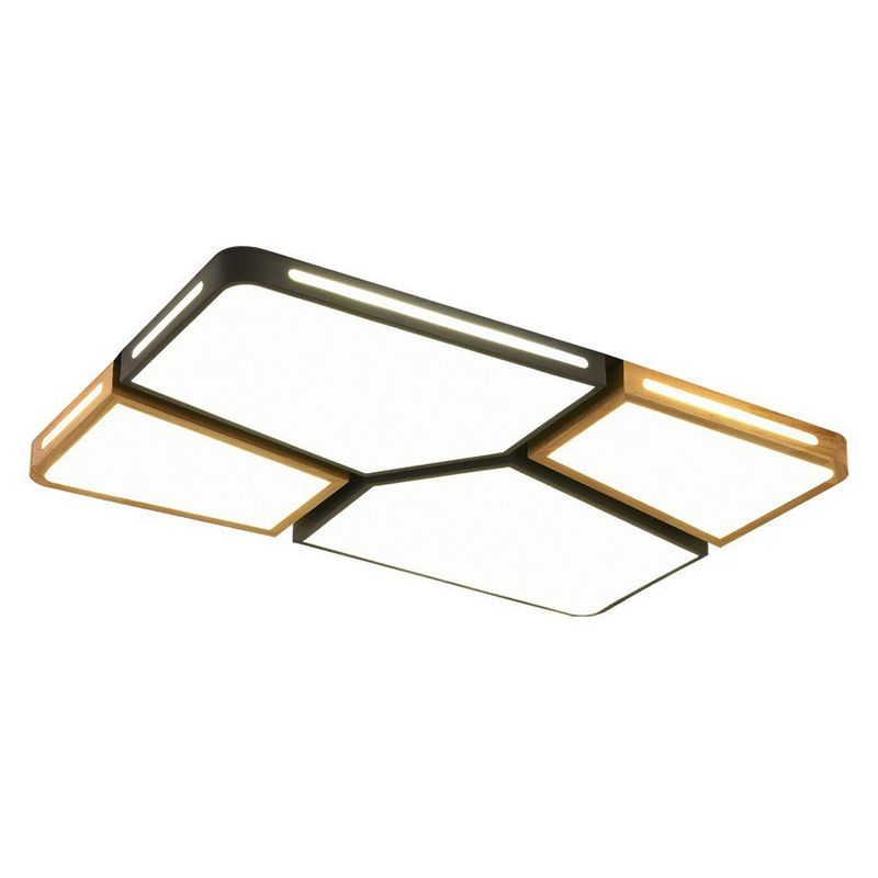 Plafonnier rectangulaire en acrylique Macaron, épissage, luminaire de plafond LED pour salon