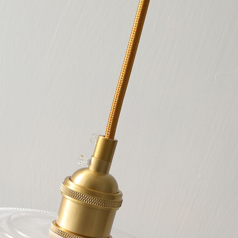 Kit di luce sospesa industriale in vetro trasparente a 1 luci a 1 lutto Luce per sala da pranzo