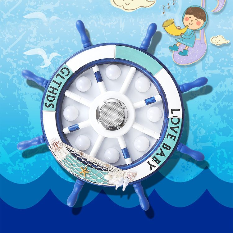 Plafonnier LED bleu en métal pour enfants, luminaire de plafond pour chambre d'enfant