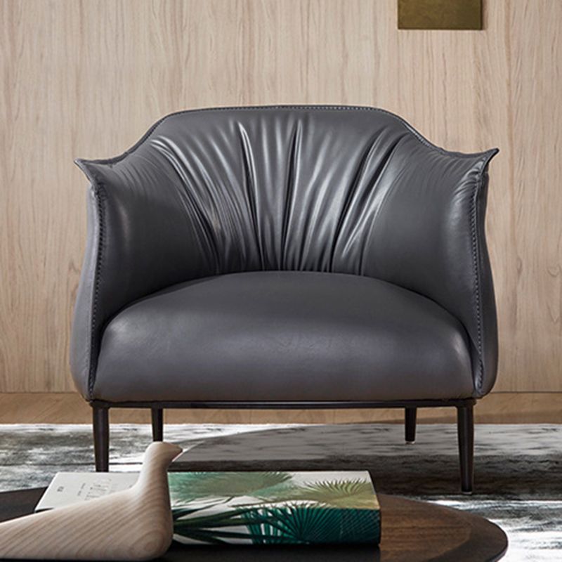 Faux Leather Arm Chair 32.28" L x 32.28" W x 29.92" H Accent Armchair for Living Room