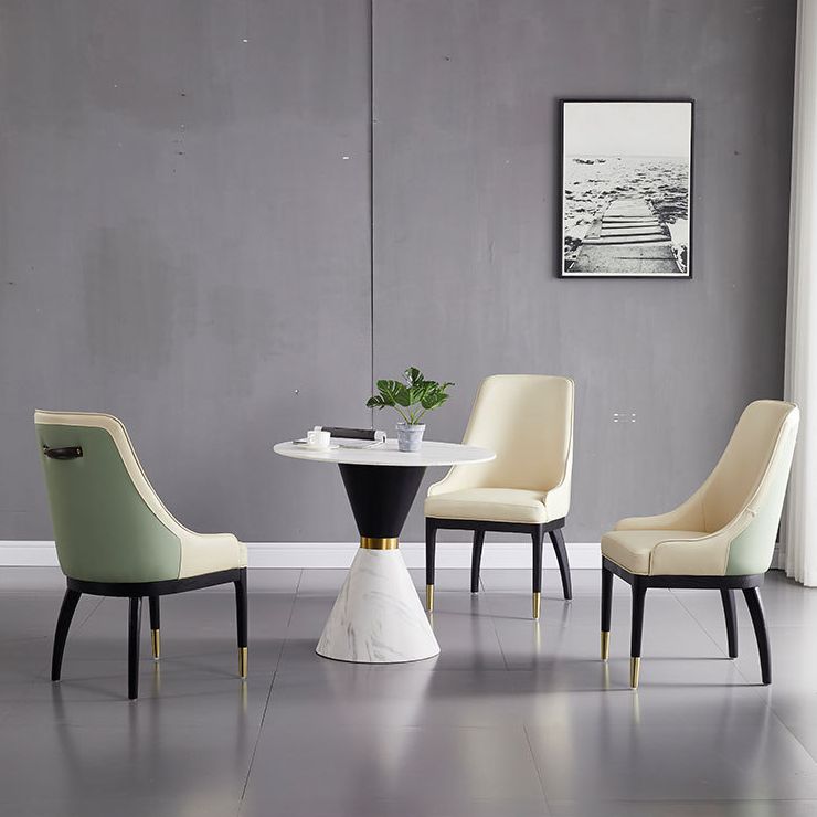 Modern Style Sintered Stone Dining Set Round 1/4/5 Pieces Dining Set for Home Use