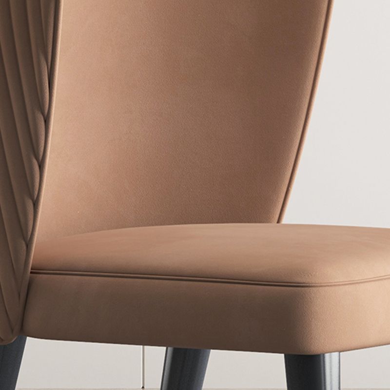 Modern Dining Chairs Armless Dining Chair with Wooden Legs for Kitchen