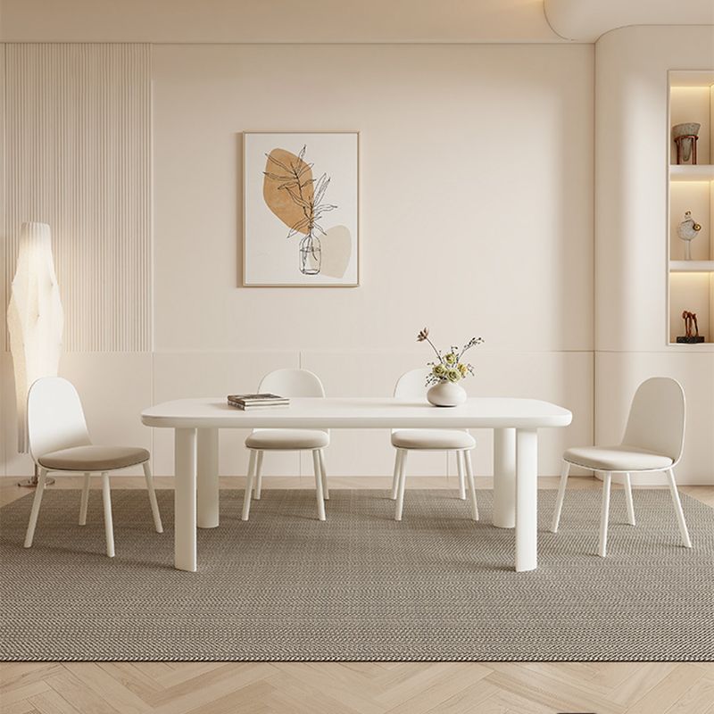 Modern Dining Set 1/3/5 Pcs Sintered Stone Dining Table with Upholstered Chairs