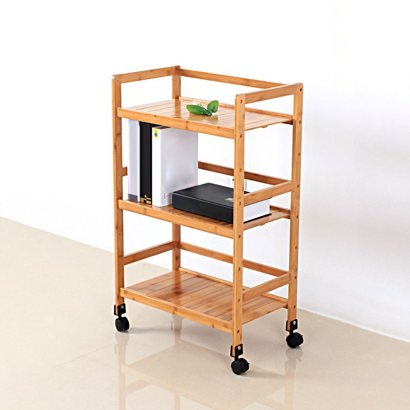 Brown Color Modern Style Bookshelf Bamboo Bookcase for Study Room