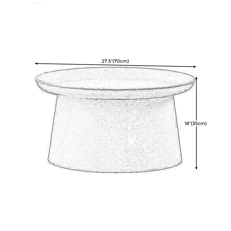 Modern Style Plastic Craft Drum-shaped Base Design Round Coffee Table