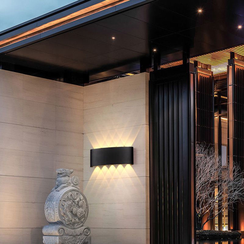 Iluminación de pared de forma rectangular de estilo moderno 1 lámpara de apliques de luz para exteriores