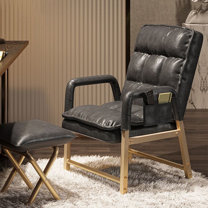 Chaise d'appoint rembourrée de Style contemporain, chaise de salle à manger simple avec bras à dossier solide, pour usage domestique