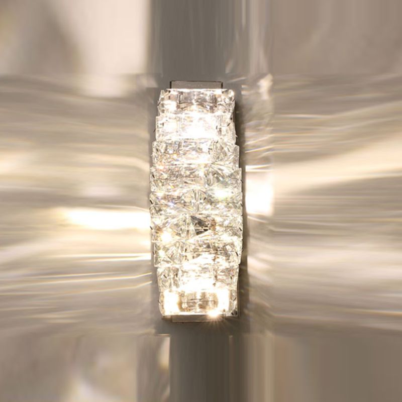Postmodern Crystal Wall Light Geometric Shape Wall Sconce Lamp for Living Room