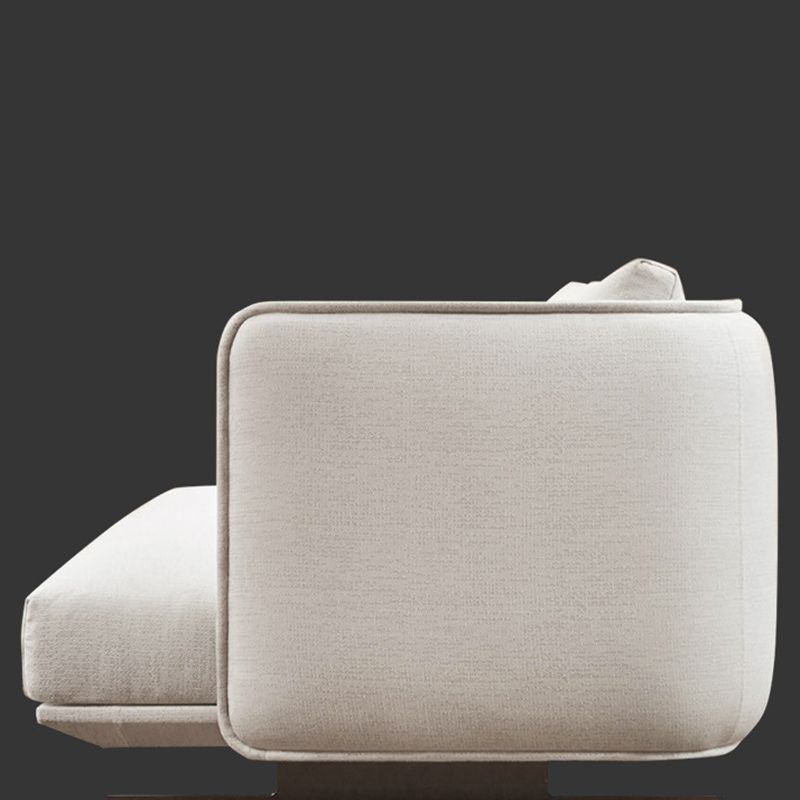 Beige Scandinavian Sofa/sectional with Square Arm for Apartment