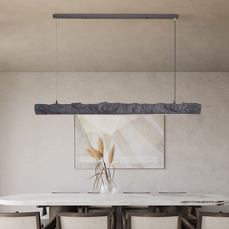 Linear Modern Kitchen Island Fixture Resin &* Acrylic LED Ceiling Pendant Fixture