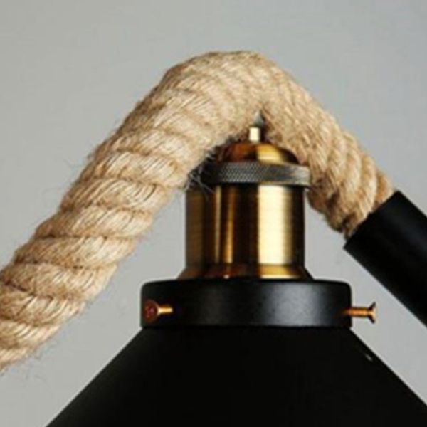Industrial Hanging Ceiling Light Metal Pendant Lighting Fixtures in Black for Dining Room