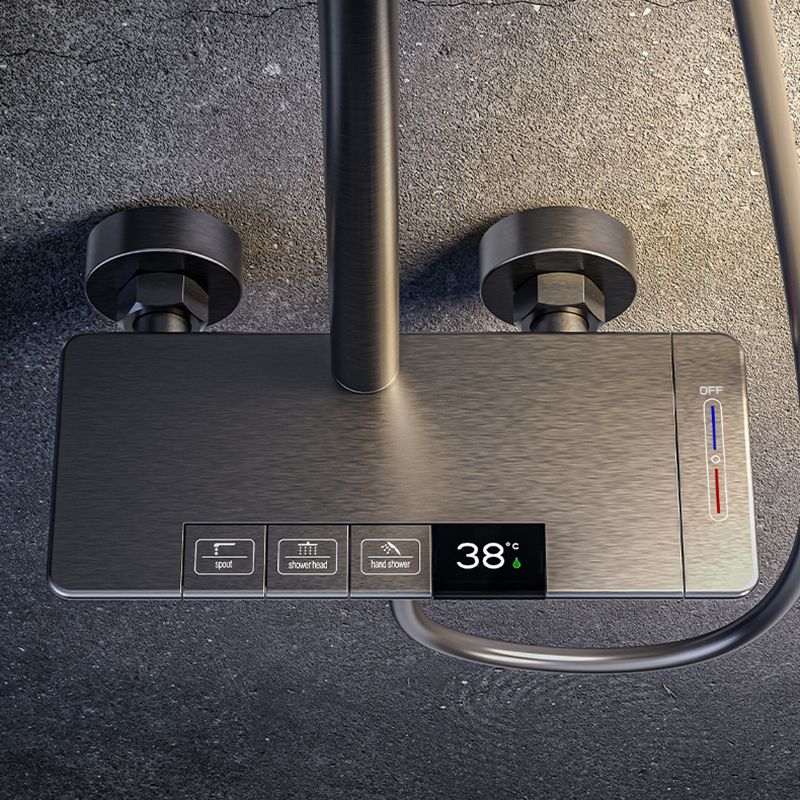 Modern Brass Shower System Wall Mounted Shower Set with Handheld Shower Head