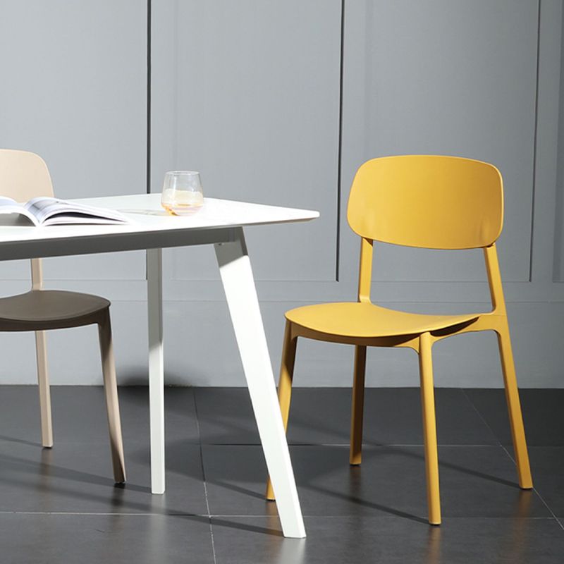 Modern Open Back Side Chair Plastic Indoor Arm Chair for Dining Room Bedroom