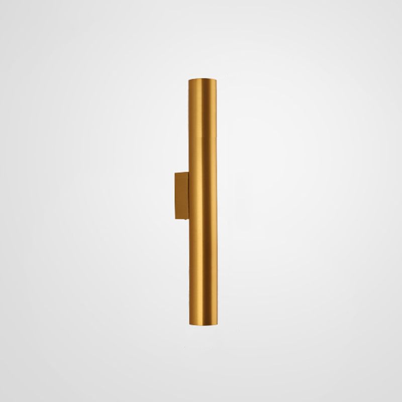 2 Lights Cylinder Wall Mounted Lamps Modern Style Metal Wall Sconces