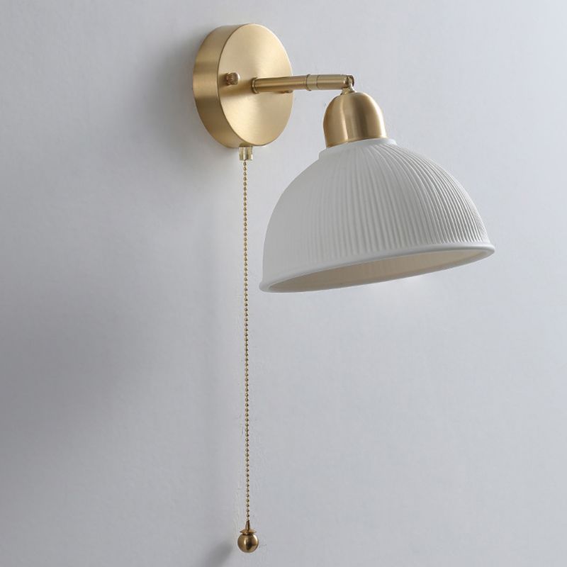 Postmodern Wall Lamp 1-Light Wall Mount Lamp with Ceramics Shade for Bedroom