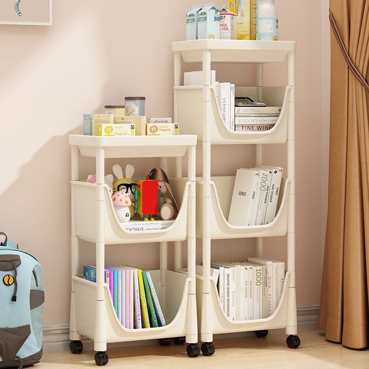 Contemporary Bookcase Vertical Plastic Book Shelf for Study Room