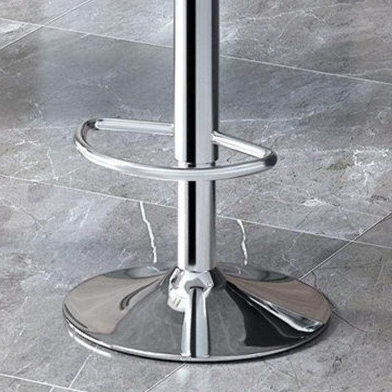 Modern Adjustable Height Swivel Stool Matte Finish Upholstered Bar Stools