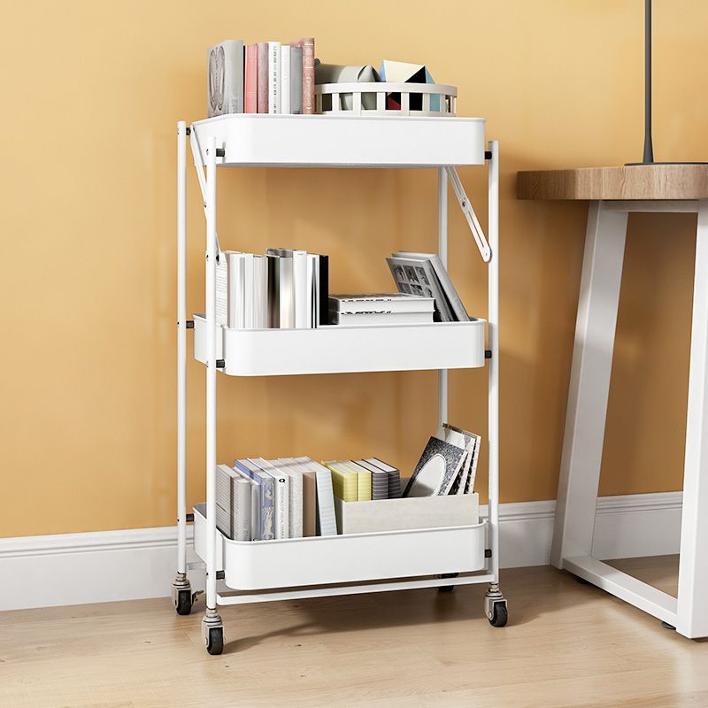 Moderner Stil 3-Shelf-Bücherregal 17.83 "l vertikales Regalbuch mit Zaubererrädern