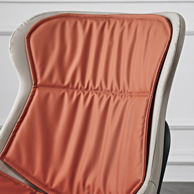 Sillas de comedor de cuero de estilo industrial, sillas laterales de comedor sin brazos con respaldo sólido