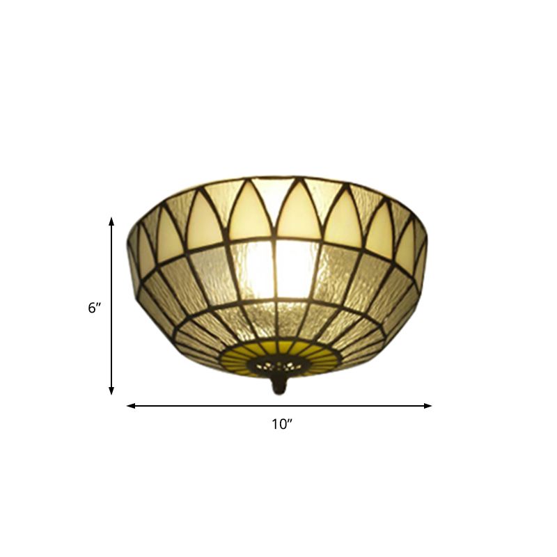 Tiffany Traditional Ceiling Mount Light Glass Clear Ceiling Lamp for Bedroom Lighting