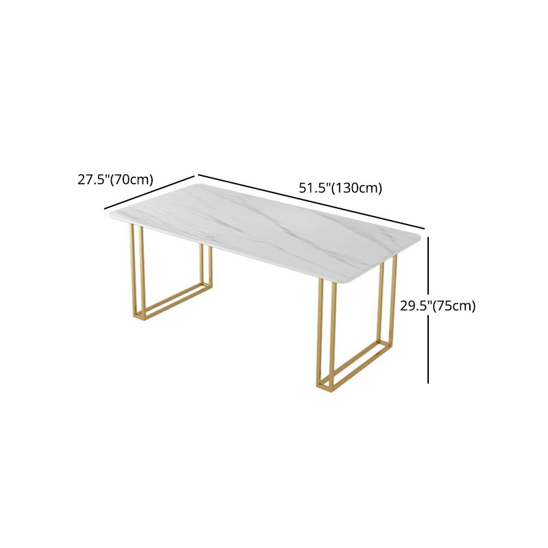 Glam Style 1/2/5 Pieces Dining Set White-gold Table Kitchen Set for Dining Room