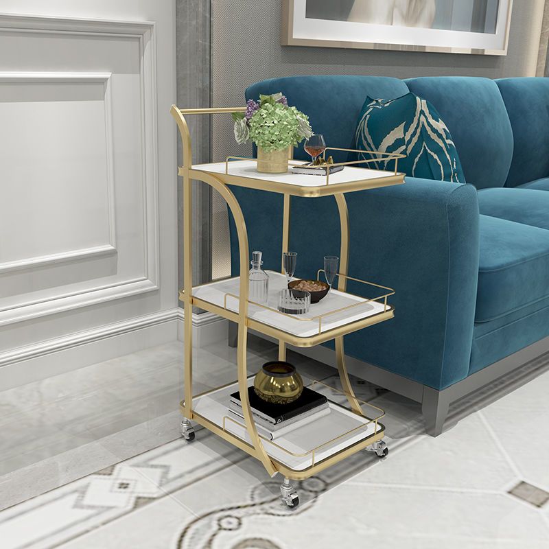 Contemporary Style Prep Table Stone Rolling Prep Table for Kitchen