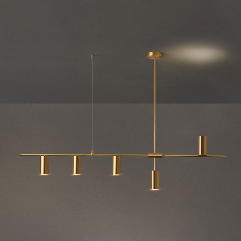 Cylinder Island Pendant Lights Ultra-Contemporary Metallic Island Pendant Lights for Restaurant