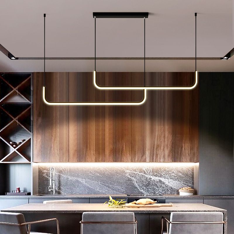 Overlapping Island Pendant Lights Ultra-Contemporary Acrylic Island Pendant Lights for Restaurant